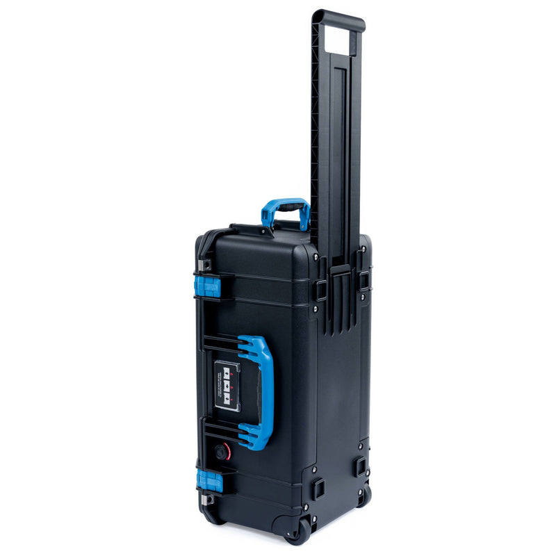 Pelican 1556 Air Case, Black with Blue Handles & Latches ColorCase 