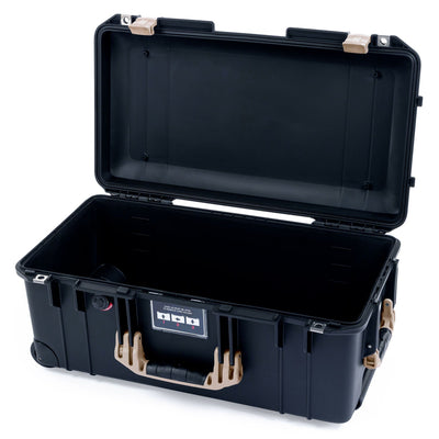 Pelican 1556 Air Case, Black with Desert Tan Handles & Latches None (Case Only) ColorCase 015560-0000-110-310