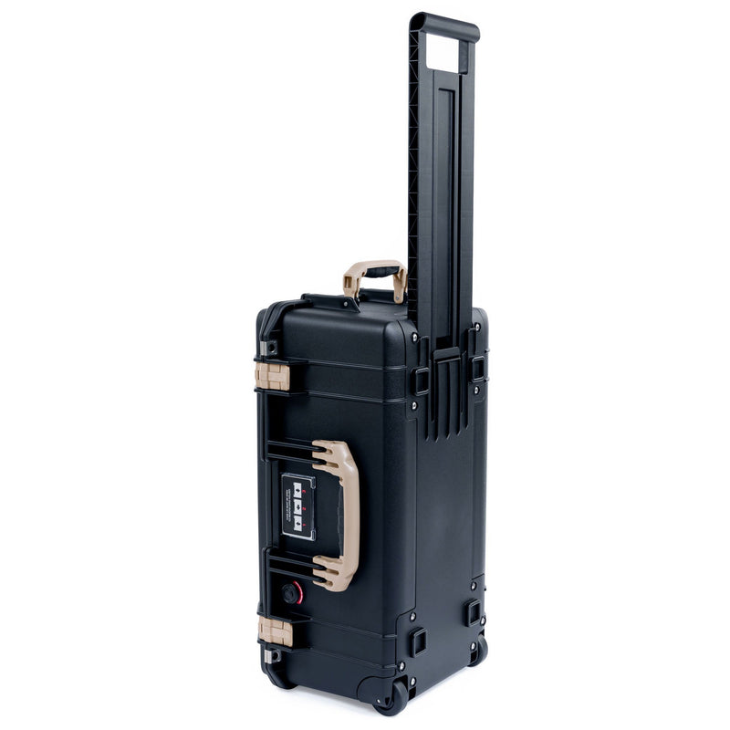 Pelican 1556 Air Case, Black with Desert Tan Handles & Latches ColorCase 