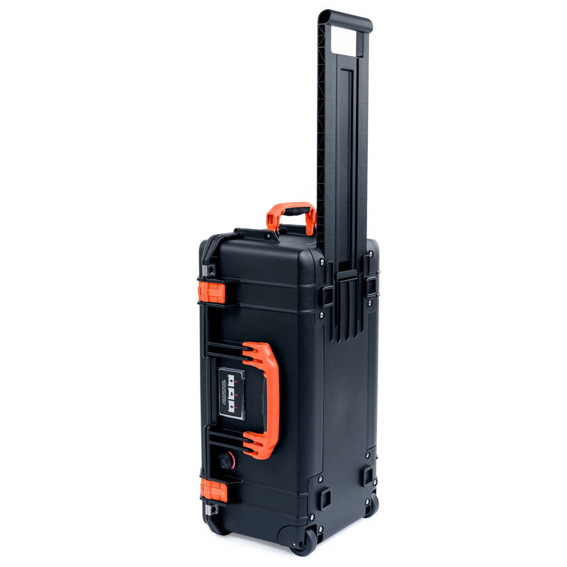 Pelican 1556 Air Case, Black with Orange Handles & Latches ColorCase 