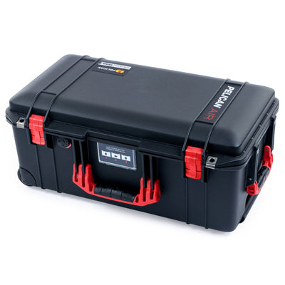 Pelican 1556 Air Case, Black with Red Handles & Latches ColorCase