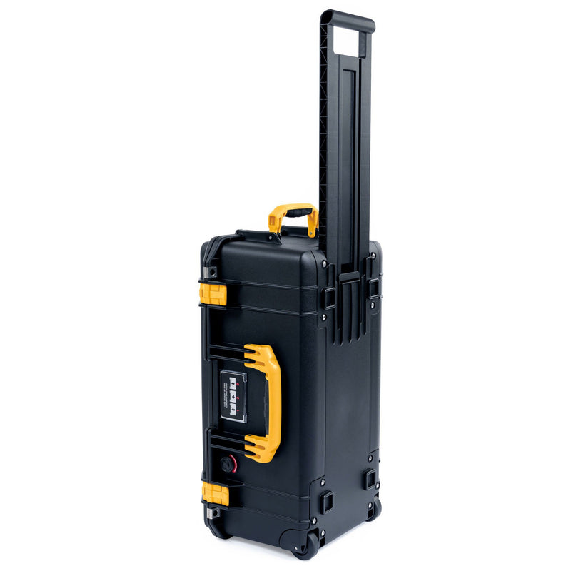 Pelican 1556 Air Case, Black with Yellow Handles & Latches ColorCase 