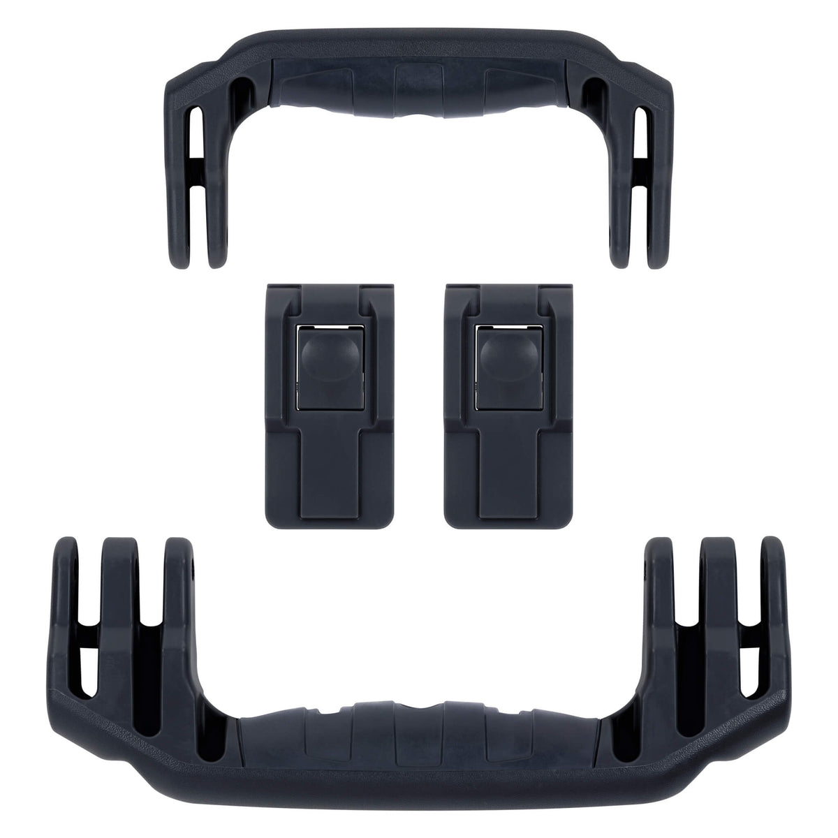 Pelican 1556 Air Replacement Handles &amp; Latches, Black, Push-Button (Set of 2 Handles, 2 Latches) ColorCase 