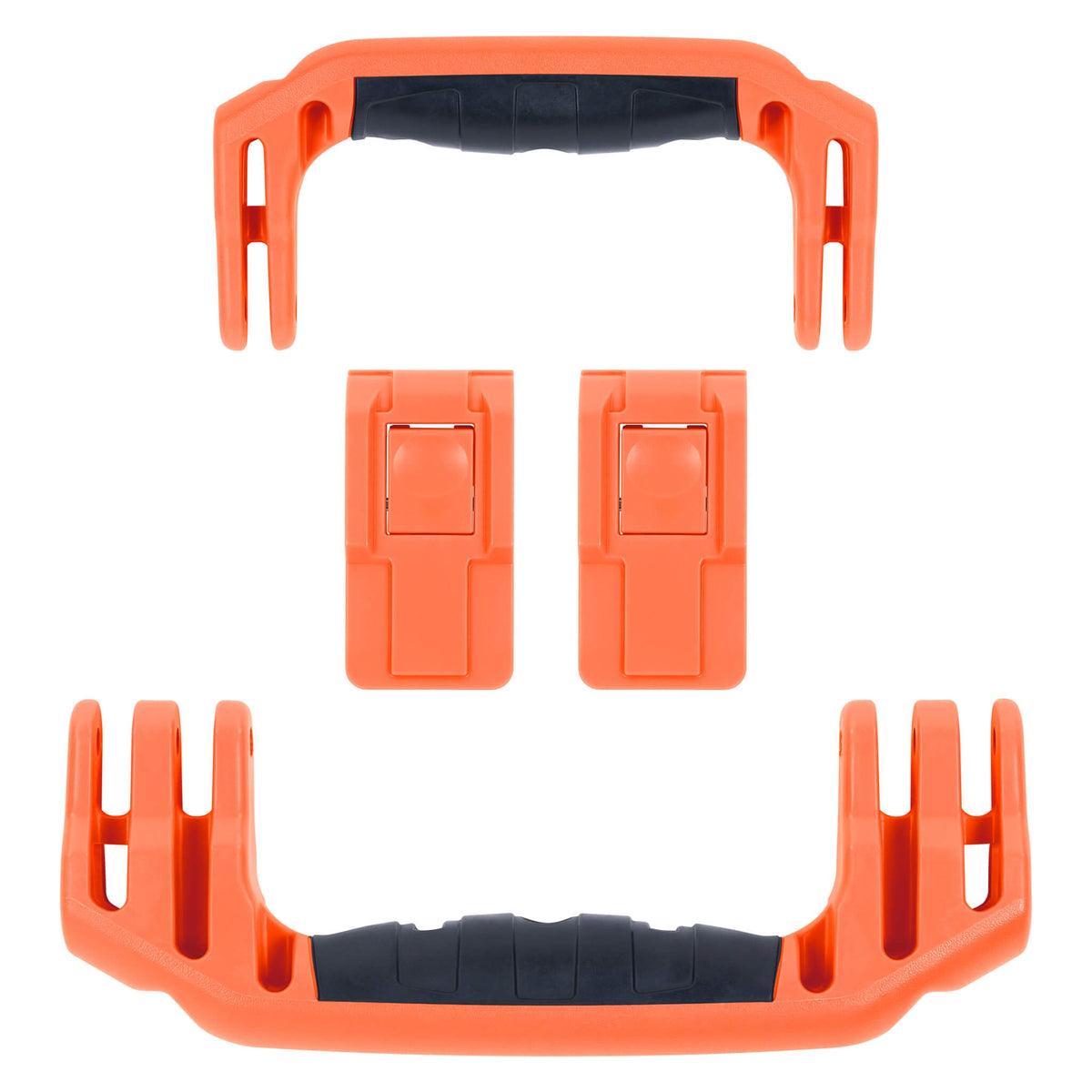 Pelican 1556 Air Replacement Handles &amp; Latches, Orange, Push-Button (Set of 2 Handles, 2 Latches) ColorCase 