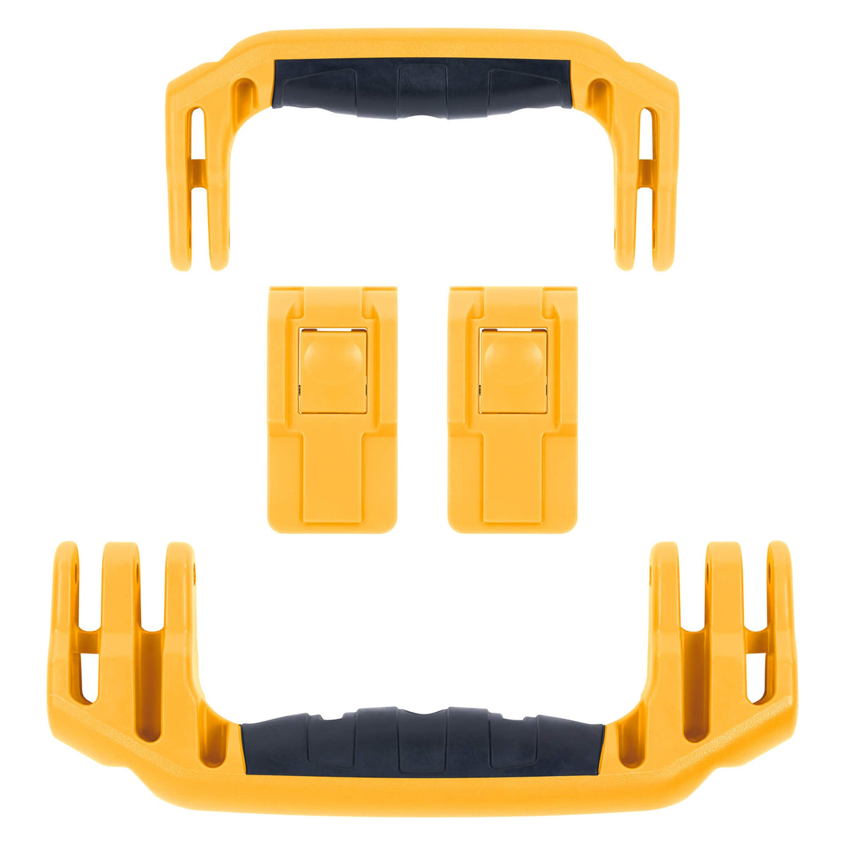 Pelican 1556 Air Replacement Handles &amp; Latches, Yellow, Push-Button (Set of 2 Handles, 2 Latches) ColorCase 