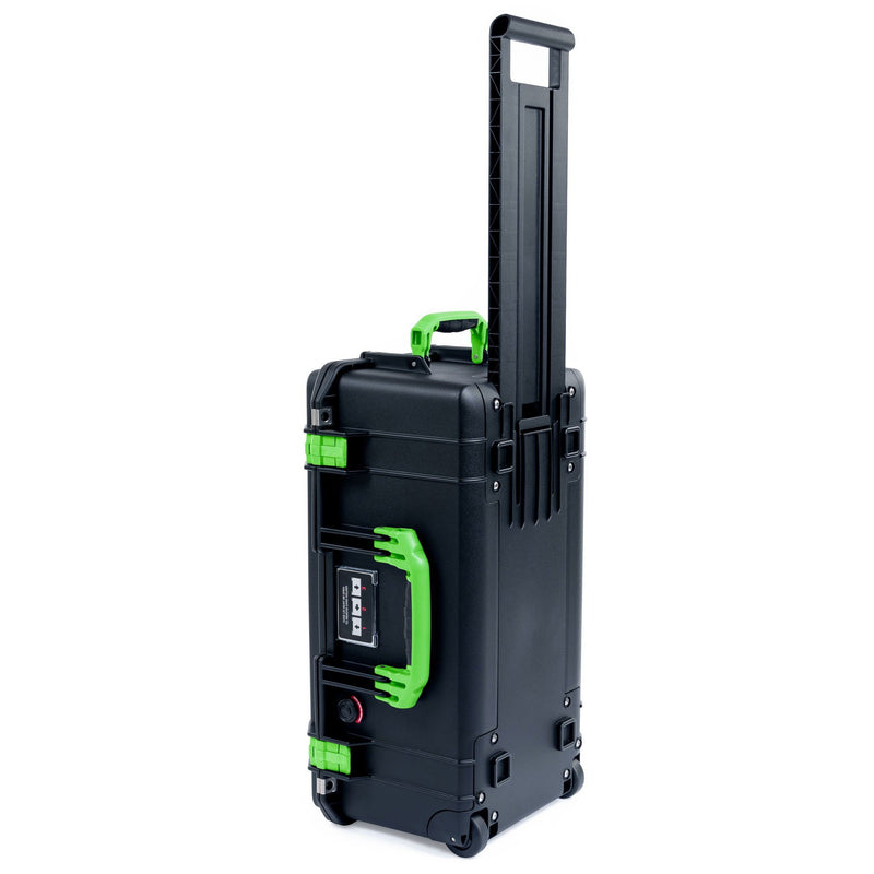 Pelican 1556 Air Case, Black with Lime Green Handles & Latches ColorCase 