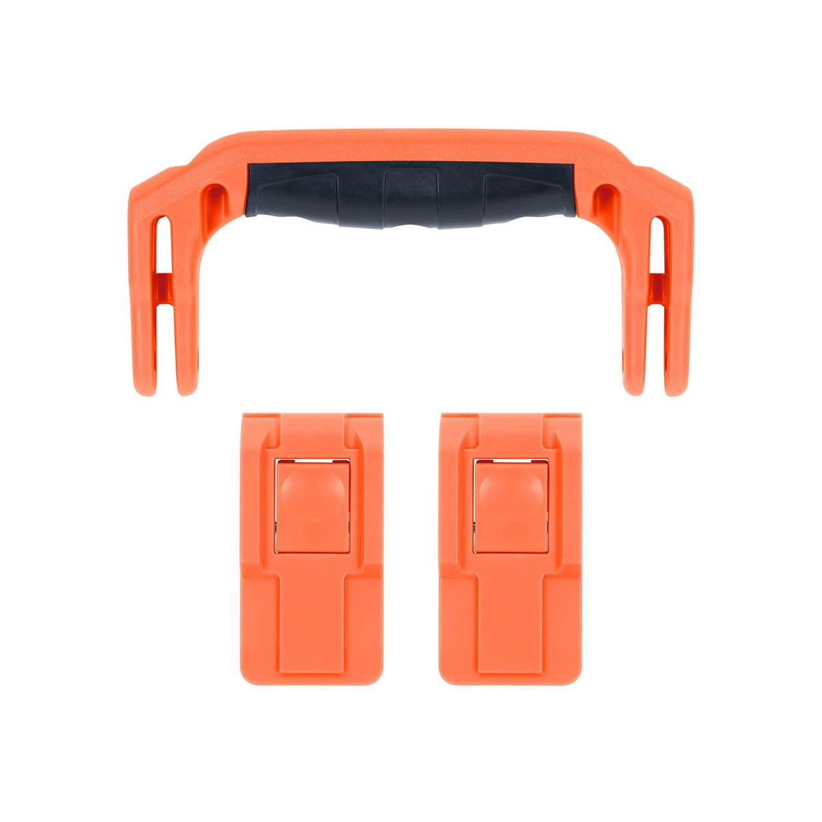 Pelican 1557 Air Replacement Handle &amp; Latches, Orange, Push-Button (Set of 1 Handle, 2 Latches) ColorCase 