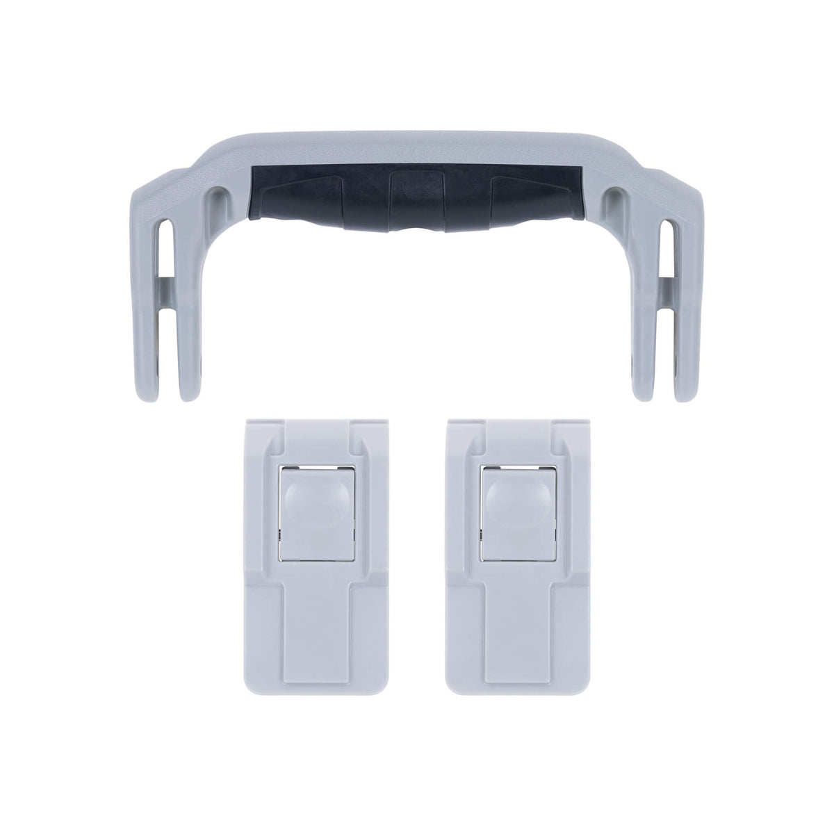 Pelican 1557 Air Replacement Handle &amp; Latches, Silver, Push-Button (Set of 1 Handle, 2 Latches) ColorCase 