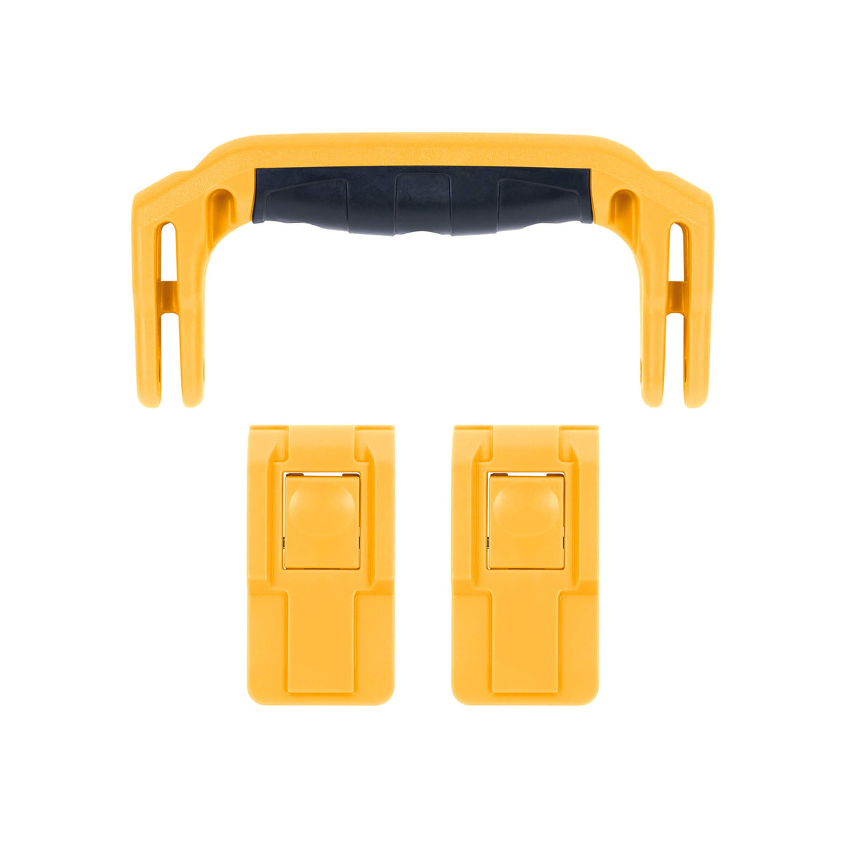 Pelican 1557 Air Replacement Handle &amp; Latches, Yellow, Push-Button (Set of 1 Handle, 2 Latches) ColorCase 