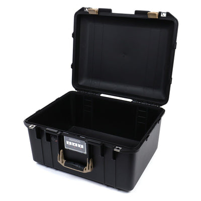 Pelican 1557 Air Case, Black with Desert Tan Handle & Latches None (Case Only) ColorCase 015570-0000-110-310