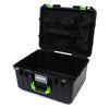 Pelican 1557 Air Case, Black with Lime Green Handle & Latches Mesh Lid Organizer Only ColorCase 015570-0100-110-300