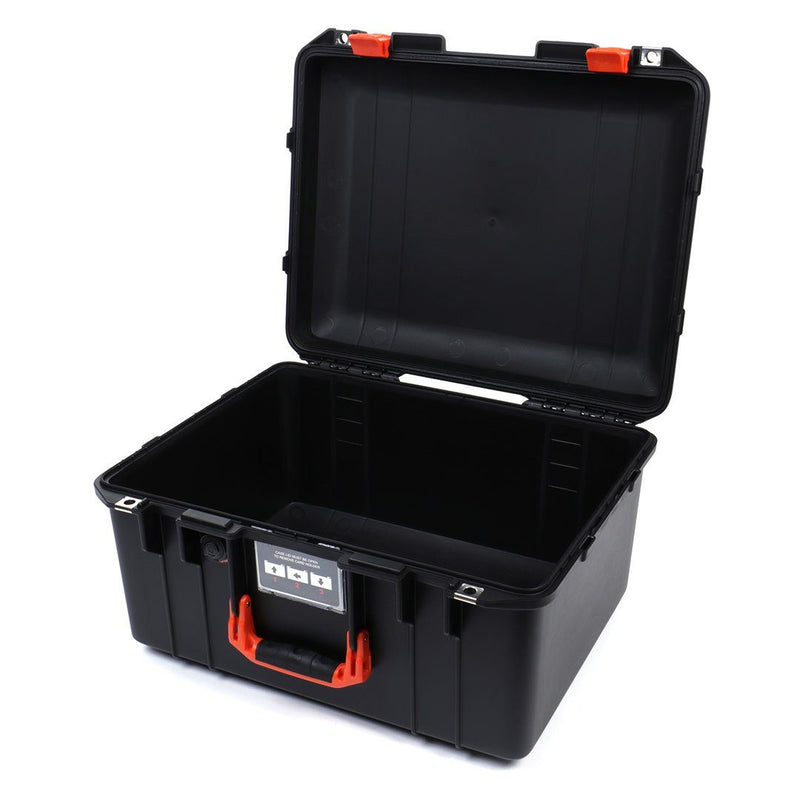 Pelican 1557 Air Case, Black with Orange Handle & Latches ColorCase 