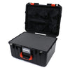 Pelican 1557 Air Case, Black with Orange Handle & Latches Pick & Pluck Foam with Mesh Lid Organizer ColorCase 015570-0101-110-150