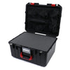 Pelican 1557 Air Case, Black with Red Handle & Latches Pick & Pluck Foam with Mesh Lid Organizer ColorCase 015570-0101-110-320