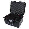 Pelican 1557 Air Case, Black with Silver Handle & Latches TrekPak Divider System with Convolute Lid Foam ColorCase 015570-0020-110-180