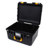 Pelican 1557 Air Case, Black with Yellow Handle & Latches None (Case Only) ColorCase 015570-0000-110-240