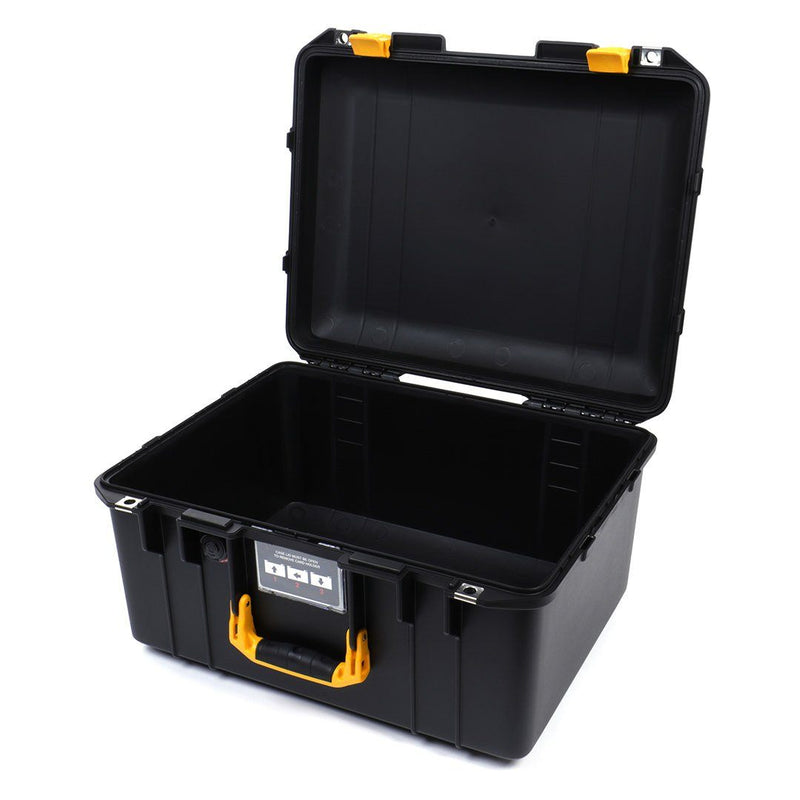 Pelican 1557 Air Case, Black with Yellow Handle & Latches ColorCase 