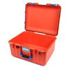 Pelican 1557 Air Case, Orange with Blue Handle & Latches None (Case Only) ColorCase 015570-0000-150-120
