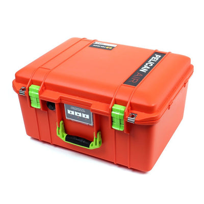 Pelican 1557 Air Case, Orange with Lime Green Handle & Latches ColorCase