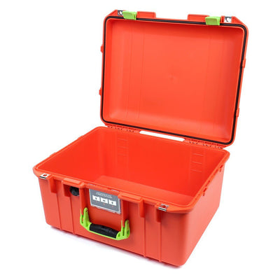 Pelican 1557 Air Case, Orange with Lime Green Handle & Latches None (Case Only) ColorCase 015570-0000-150-300