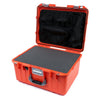 Pelican 1557 Air Case, Orange with Silver Handle & Latches Pick & Pluck Foam with Mesh Lid Organizer ColorCase 015570-0101-150-180