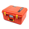 Pelican 1557 Air Case, Orange with Yellow Handle & Latches ColorCase
