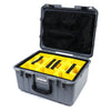Pelican 1557 Air Case, Silver with Black Handle & Latches Yellow Padded Microfiber Dividers with Mesh Lid Organizer ColorCase 015570-0110-180-110