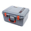 Pelican 1557 Air Case, Silver with Orange Handle & Latches ColorCase