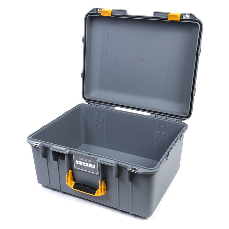Pelican 1557 Air Case, Silver with Yellow Handle & Latches ColorCase 