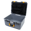 Pelican 1557 Air Case, Silver with Yellow Handle & Latches Mesh Lid Organizer Only ColorCase 015570-0100-180-240