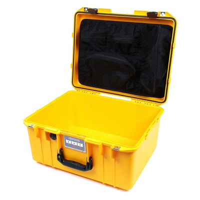 Pelican 1557 Air Case, Yellow with Black Handle & Latches Mesh Lid Organizer Only ColorCase 015570-0100-240-110