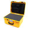 Pelican 1557 Air Case, Yellow with Black Handle & Latches Pick & Pluck Foam with Mesh Lid Organizer ColorCase 015570-0101-240-110