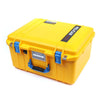 Pelican 1557 Air Case, Yellow with Blue Handle & Latches ColorCase