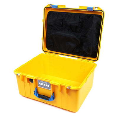 Pelican 1557 Air Case, Yellow with Blue Handle & Latches Mesh Lid Organizer Only ColorCase 015570-0100-240-120