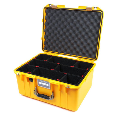 Pelican 1557 Air Case, Yellow with Desert Tan Handle & Latches TrekPak Divider System with Convolute Lid Foam ColorCase 015570-0020-240-310