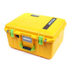 Pelican 1557 Air Case, Yellow with Lime Green Handle & Latches ColorCase