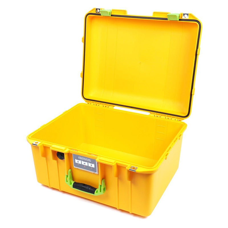Pelican 1557 Air Case, Yellow with Lime Green Handle & Latches ColorCase 