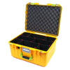 Pelican 1557 Air Case, Yellow with Lime Green Handle & Latches TrekPak Divider System with Convolute Lid Foam ColorCase 015570-0020-240-300
