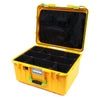 Pelican 1557 Air Case, Yellow with Lime Green Handle & Latches TrekPak Divider System with Mesh Lid Organizer ColorCase 015570-0120-240-300