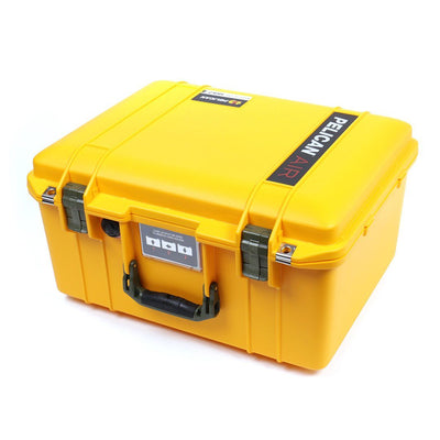 Pelican 1557 Air Case, Yellow with OD Green Handle & Latches ColorCase