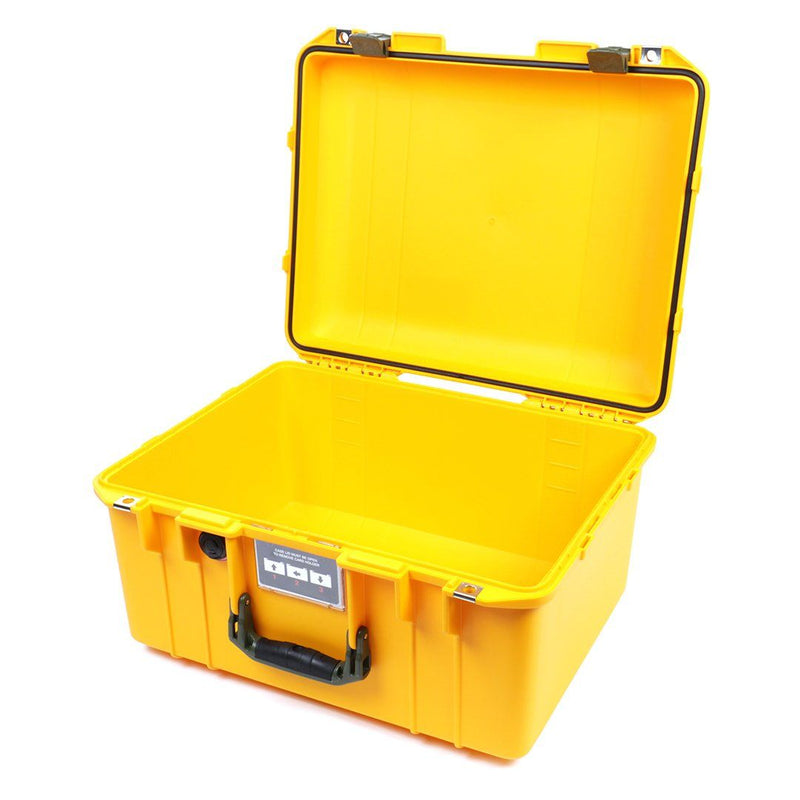 Pelican 1557 Air Case, Yellow with OD Green Handle & Latches ColorCase 