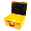 Pelican 1557 Air Case, Yellow with Red Handle & Latches Mesh Lid Organizer Only ColorCase 015570-0100-240-320