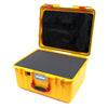 Pelican 1557 Air Case, Yellow with Red Handle & Latches Pick & Pluck Foam with Mesh Lid Organizer ColorCase 015570-0101-240-320
