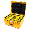 Pelican 1557 Air Case, Yellow Yellow Padded Microfiber Dividers with Mesh Lid Organizer ColorCase 015570-0110-240-240