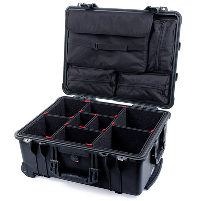 Pelican 1560 Case, Black TrekPak Divider System with Computer Pouch ColorCase 015600-0220-110-110