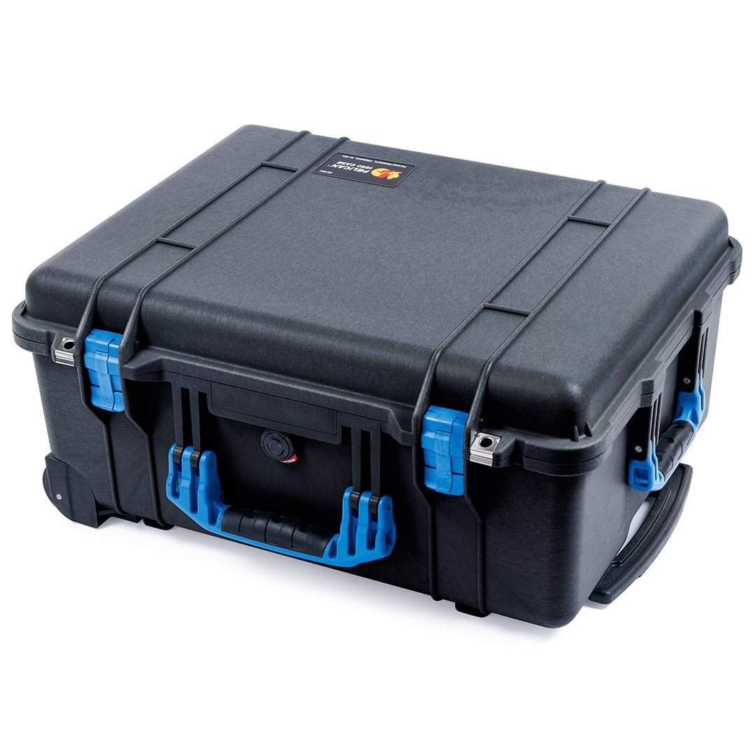 Pelican 1560 Case, Black with Blue Handles &amp; Latches ColorCase 