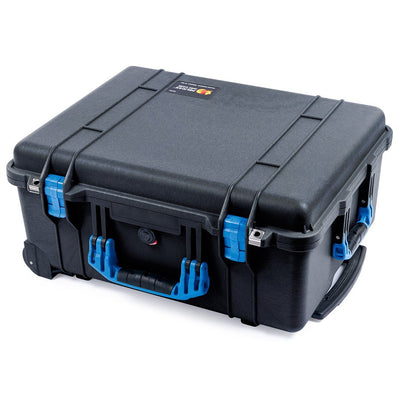 Pelican 1560 Case, Black with Blue Handles & Latches ColorCase