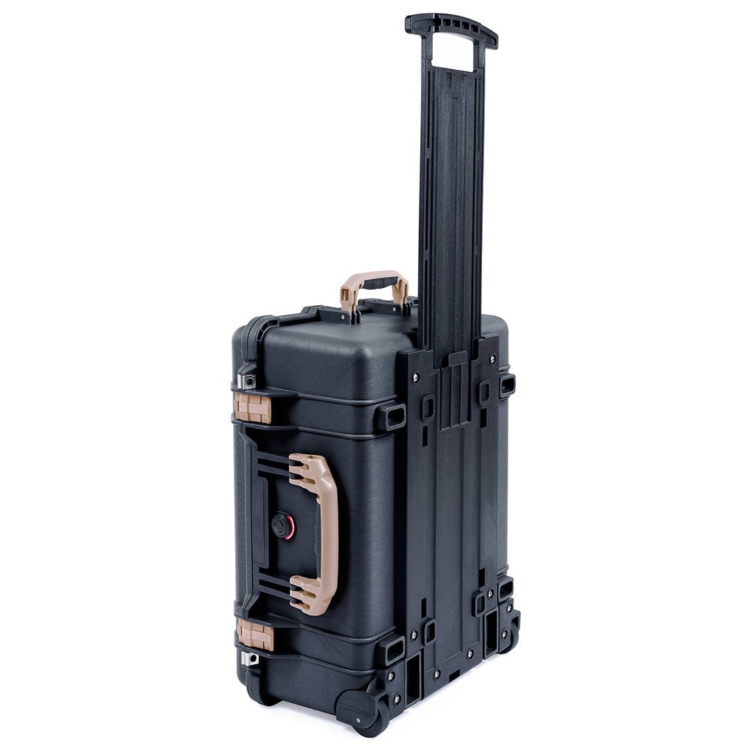 Pelican 1560 Case, Black with Desert Tan Handles & Latches ColorCase 