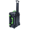 Pelican 1560 Case, Black with Lime Green Handles & Latches ColorCase