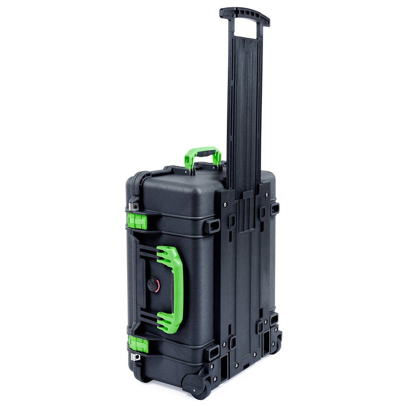 Pelican 1560 Case, Black with Lime Green Handles & Latches ColorCase 